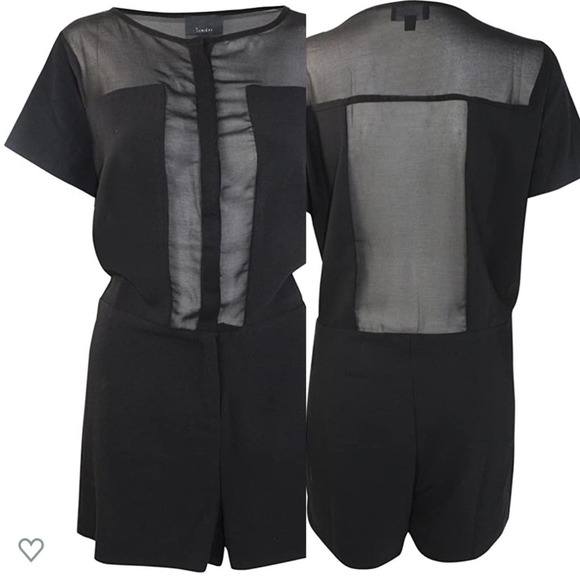 Lumiere Sheer Mesh Peek a Boo Romper - Picture 3 of 8